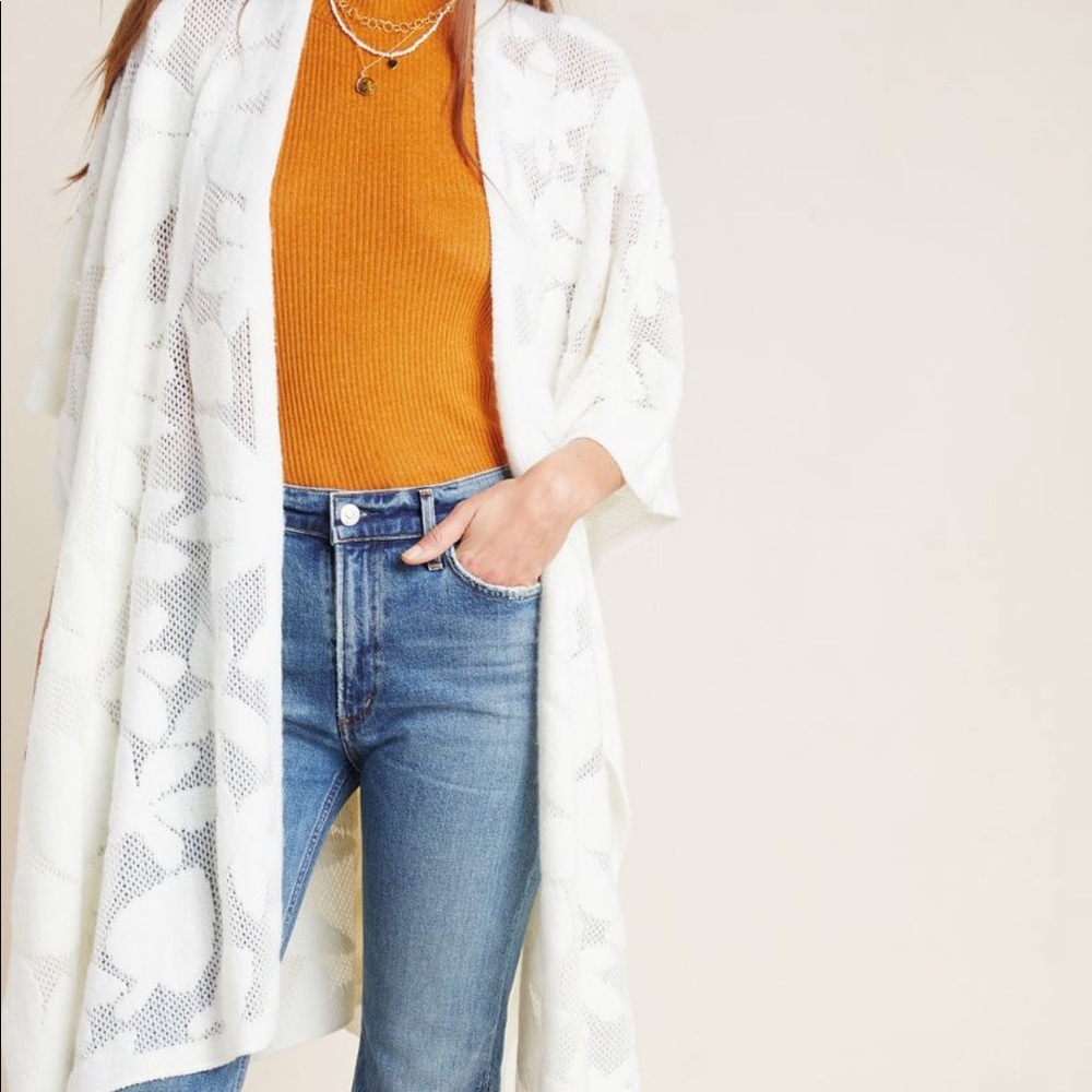 Anthropologie knit lace kimono